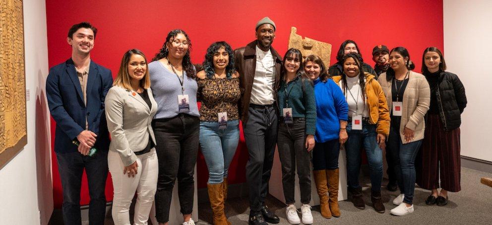 Mahershala Ali with Moonlight Scholarship recipients